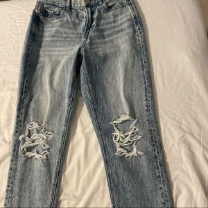 distressed mom jeans